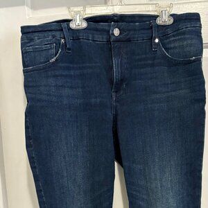 Express 70's flare mid-rise jeans, blue